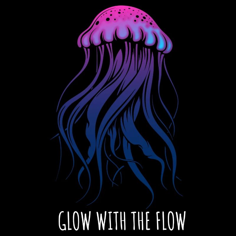 Glow With The Flow, Jellyfish with Tentacles, Saying