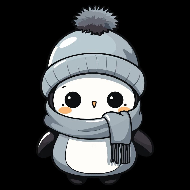 Pinguin Winter Tier Niedlich Comic