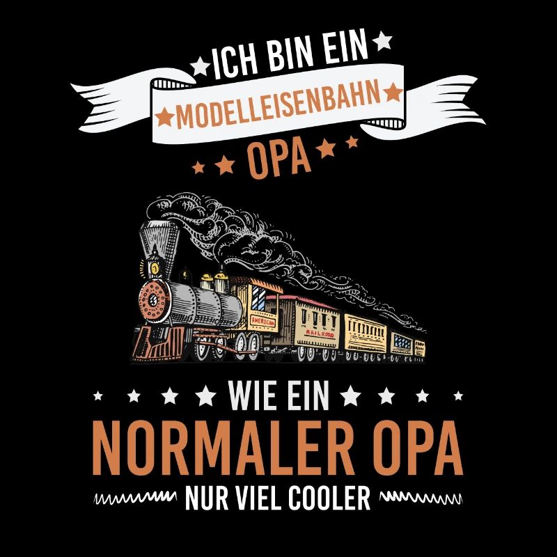 Ich bin ein cooler Modelleisenbahn Opa