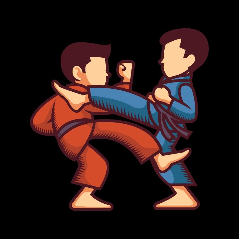 Illustration des combattants d'arts martiaux
