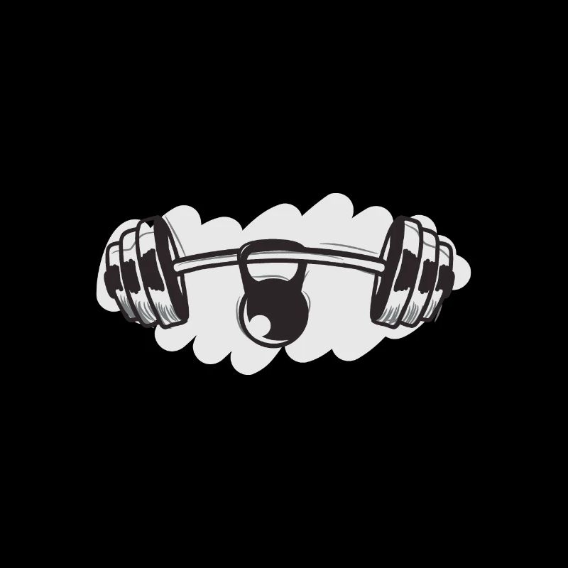 Langhantel und Kettlebell