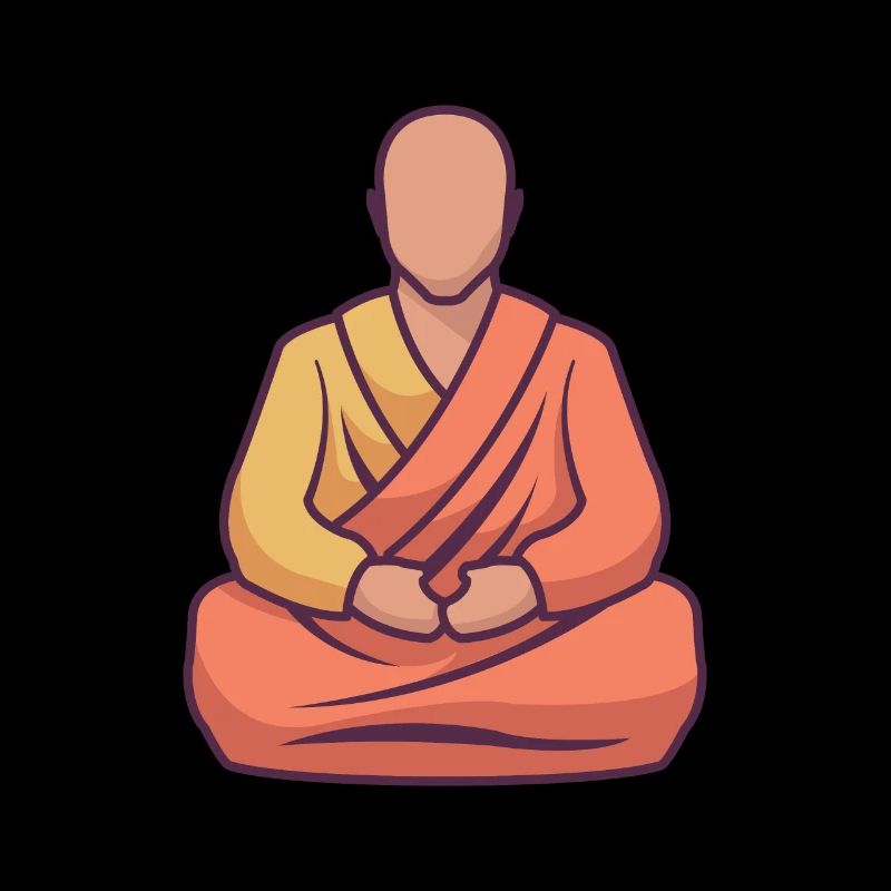 A Monk Practicing Yoga