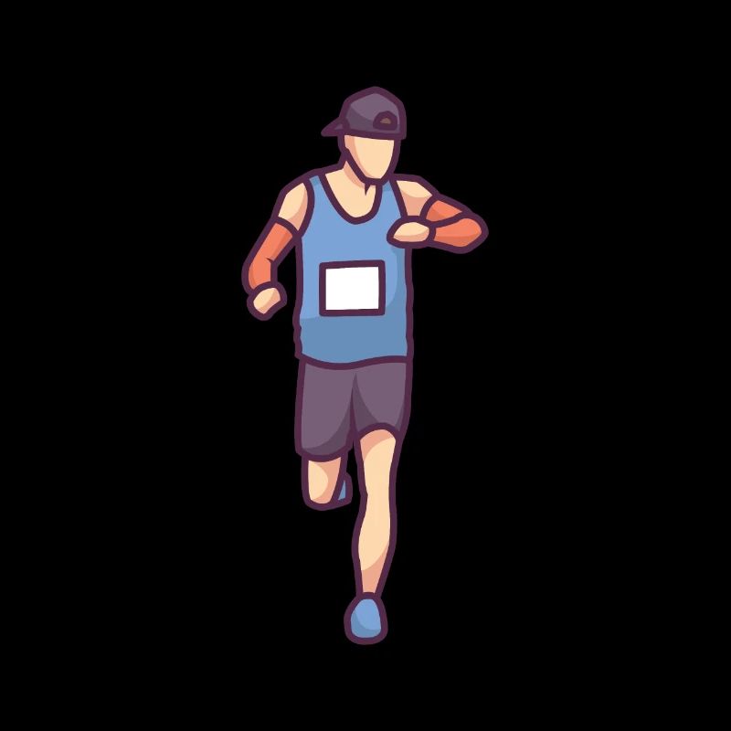 Coureur dans une course.