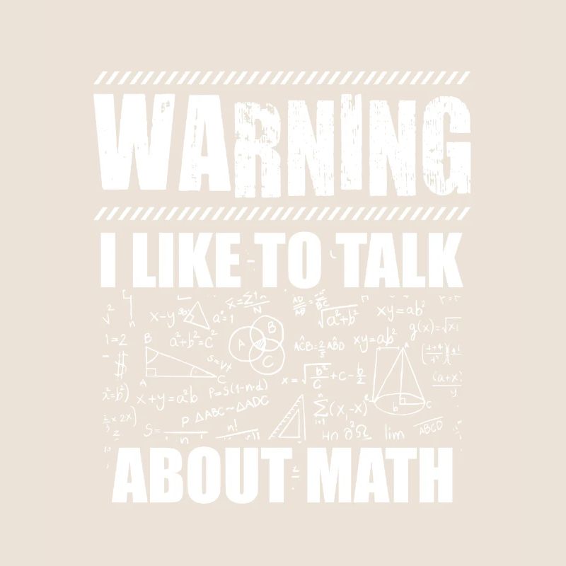 Avertissement mathématicien | Maths enseignant idée cadeau