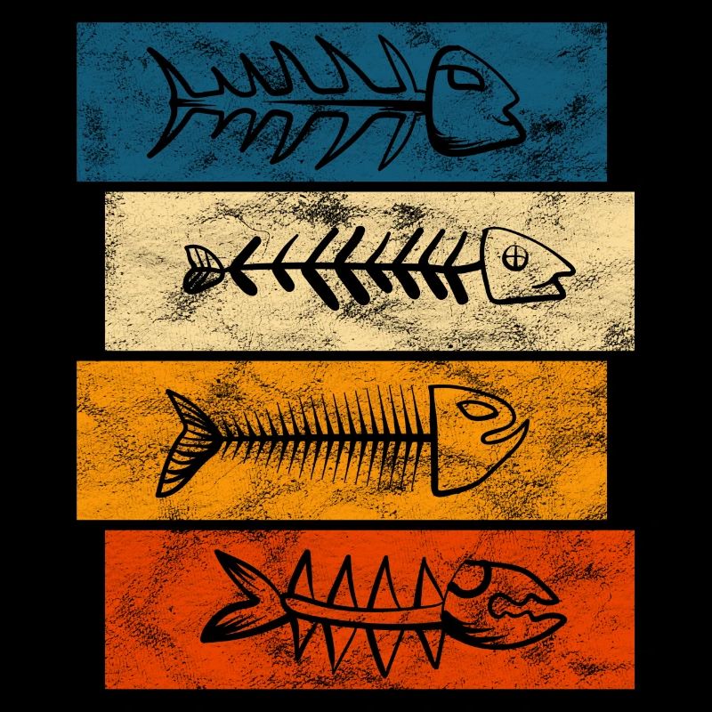 Pêche Pêche pêche poisson rétro