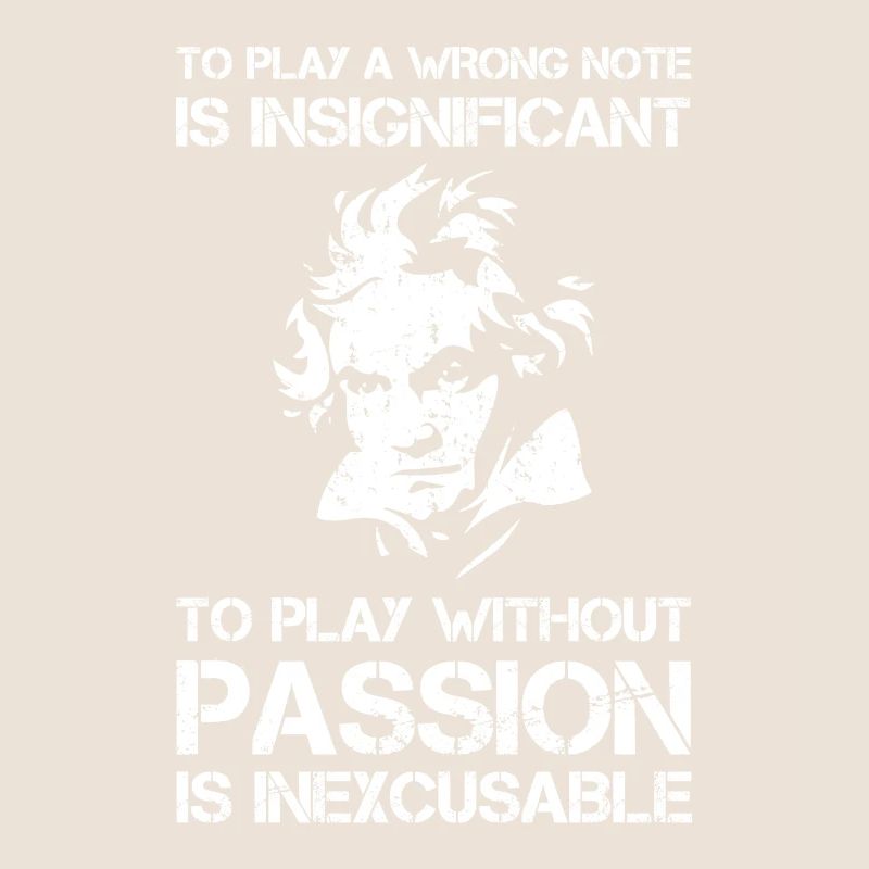 To play a wrong note cadeau Beethoven Silhouette