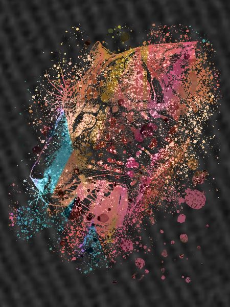 panther,gepard,leopard,rot,bunt,graffiti,rot