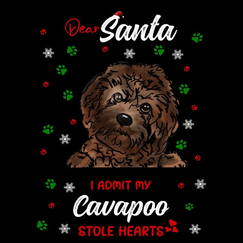 Kavapoo Hund Weihnachten Hunderasse