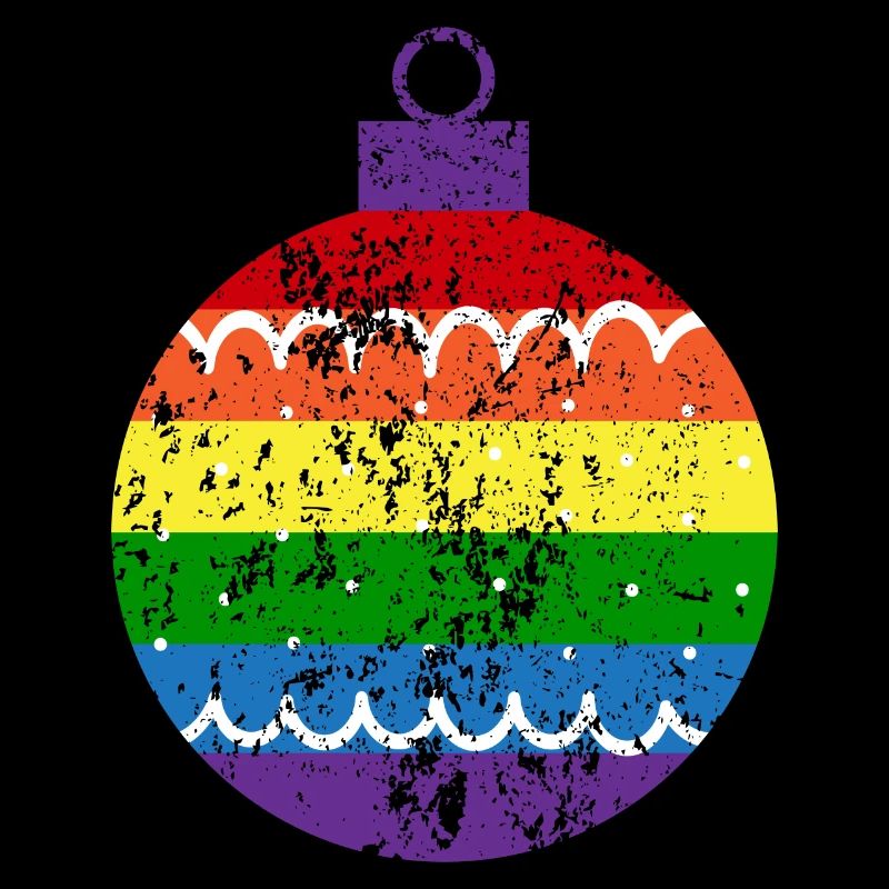 Regenbogen Weihnachtskugel Queer Gay Pride