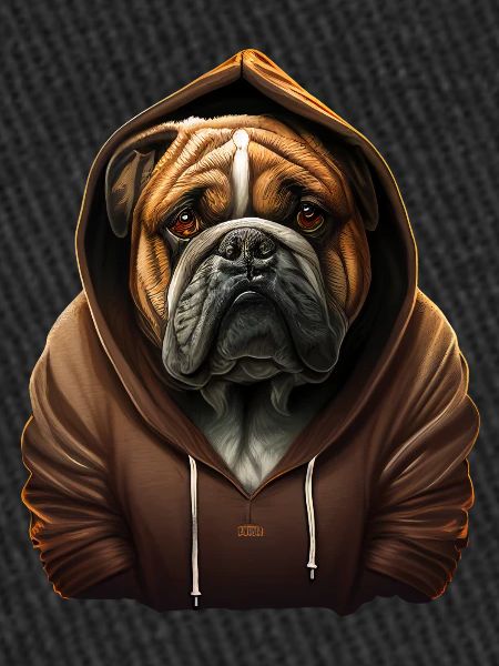 Die coole Pullover-Bulldogge