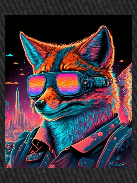 Rétro Futuriste Synthwave Fox