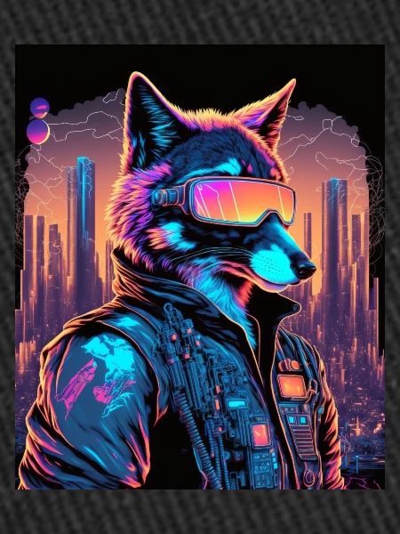 Retro Futuristic Synthwave Fox