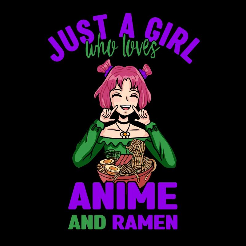 Nur ein Mädchen, das Anime-Ramen liebt
