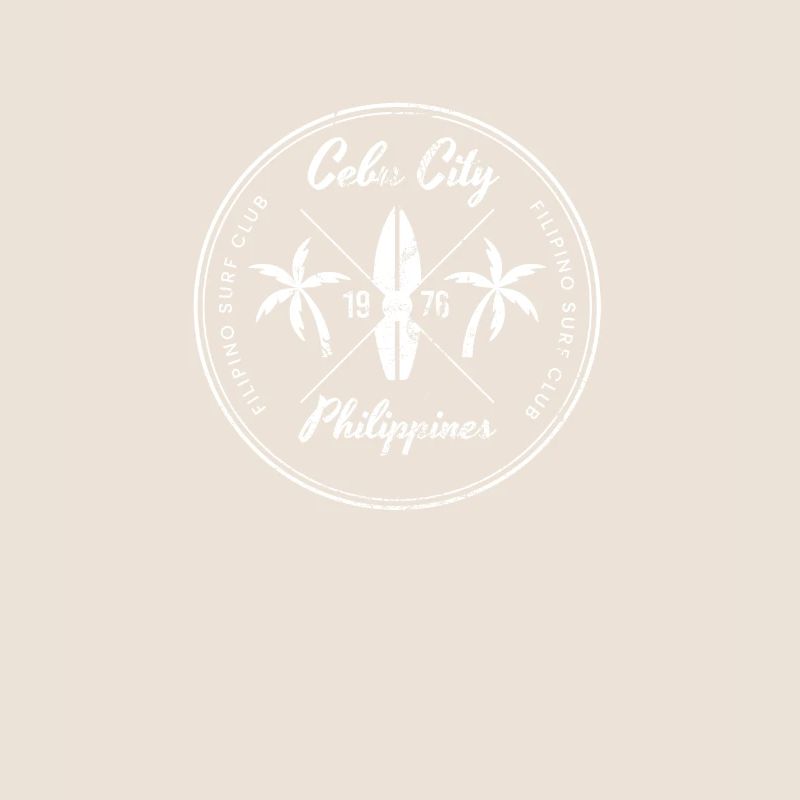 Retro Cebu City Philippines Beach Vacation
