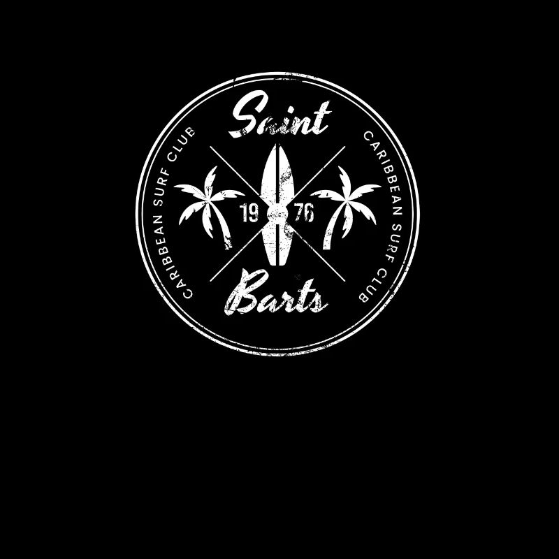 Rétro Saint Barth Beach Vacances Souvenir Surf