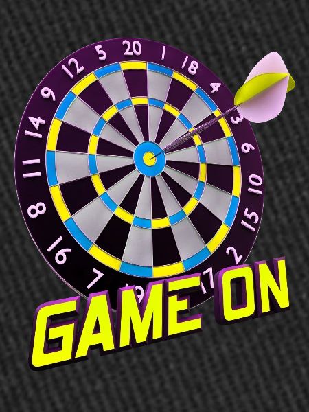 Jeu de fléchettes activé - Jaune