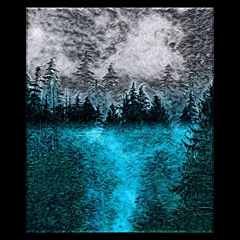 Forêt tranquille la nuit