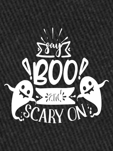 Dites BOO et effrayant sur