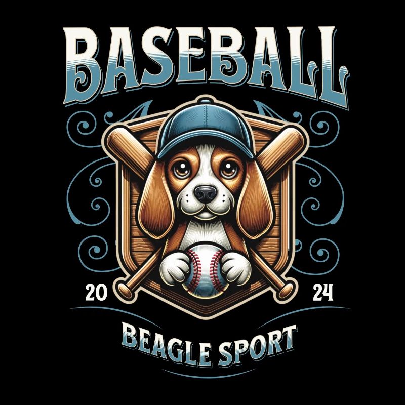 Baseball 2024 Beagle Sport - Einzigartiger Beagle