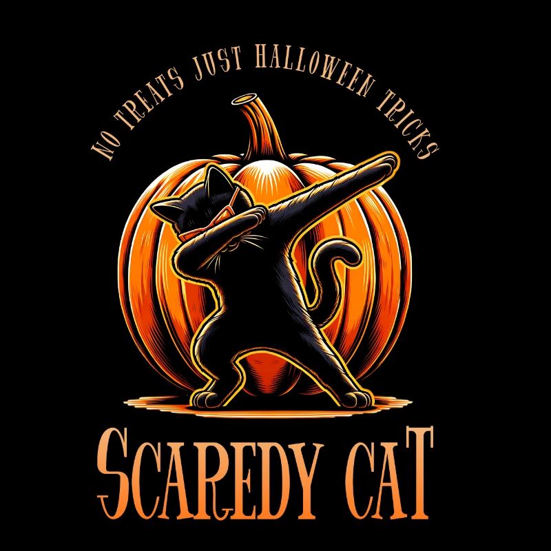 Joyeux Halloween, chat effrayé