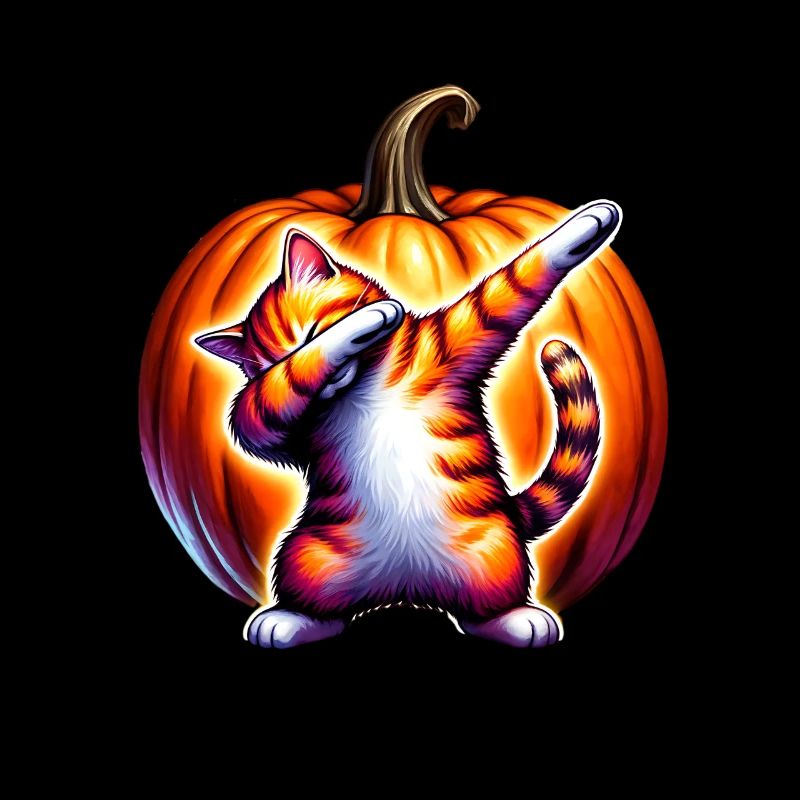Joyeux Halloween, chat effrayé