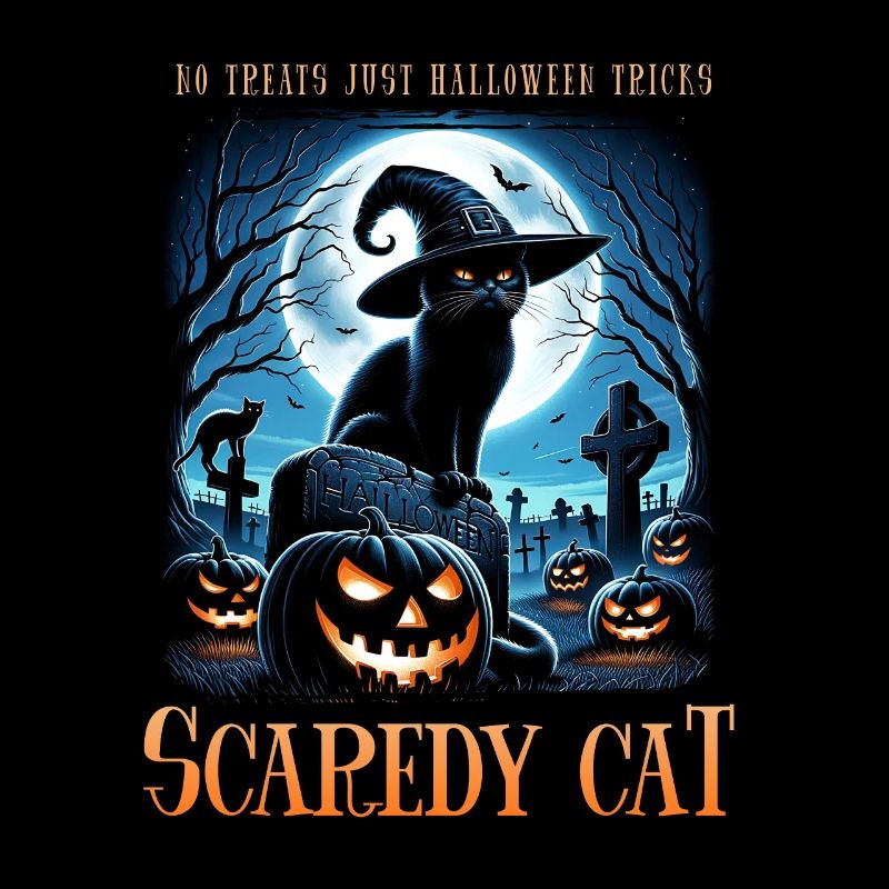 Joyeux Halloween, chat effrayé