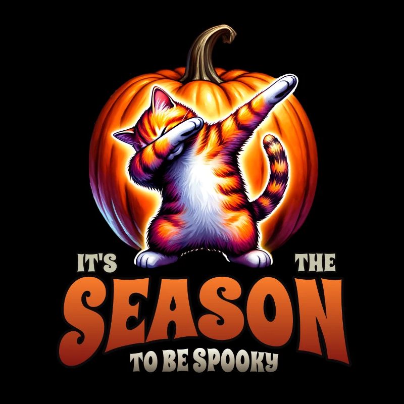 Joyeux Halloween, chat effrayé