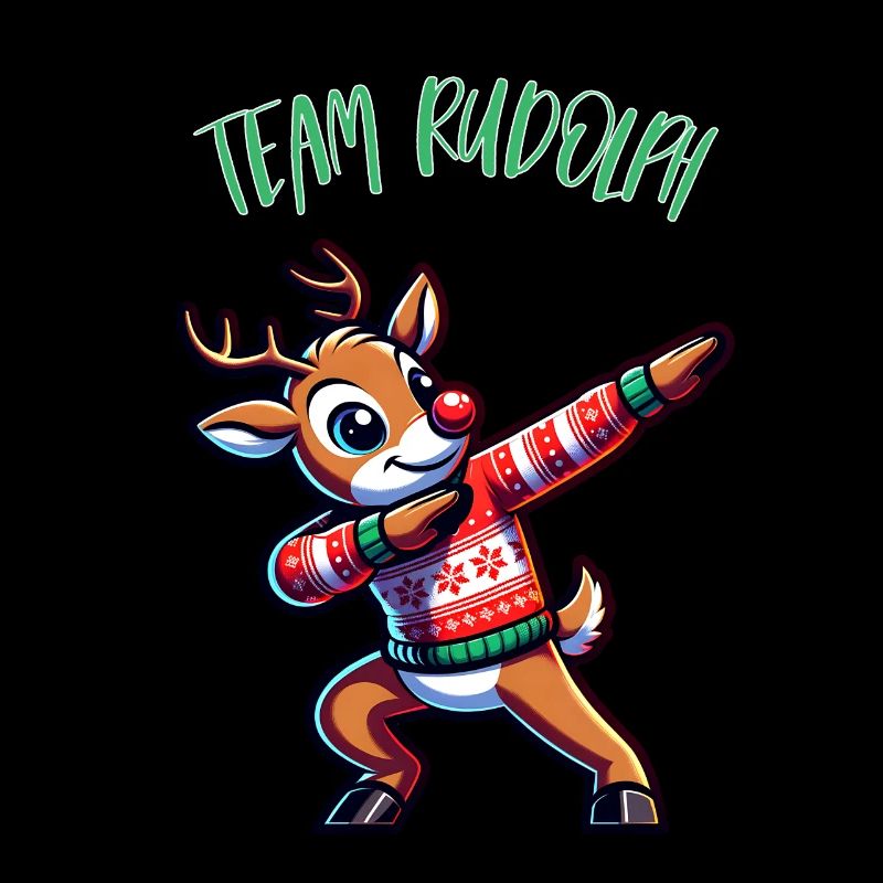 Équipe Rudolph Joyeux Noël Joie