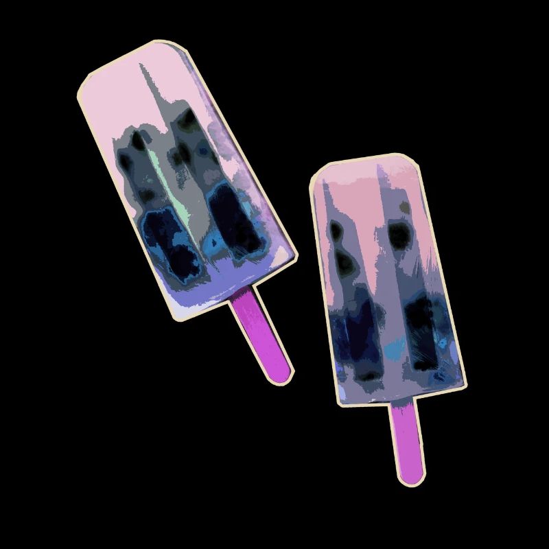 crème glacée sur le style, glace à l’eau, crème glacée colorée, été