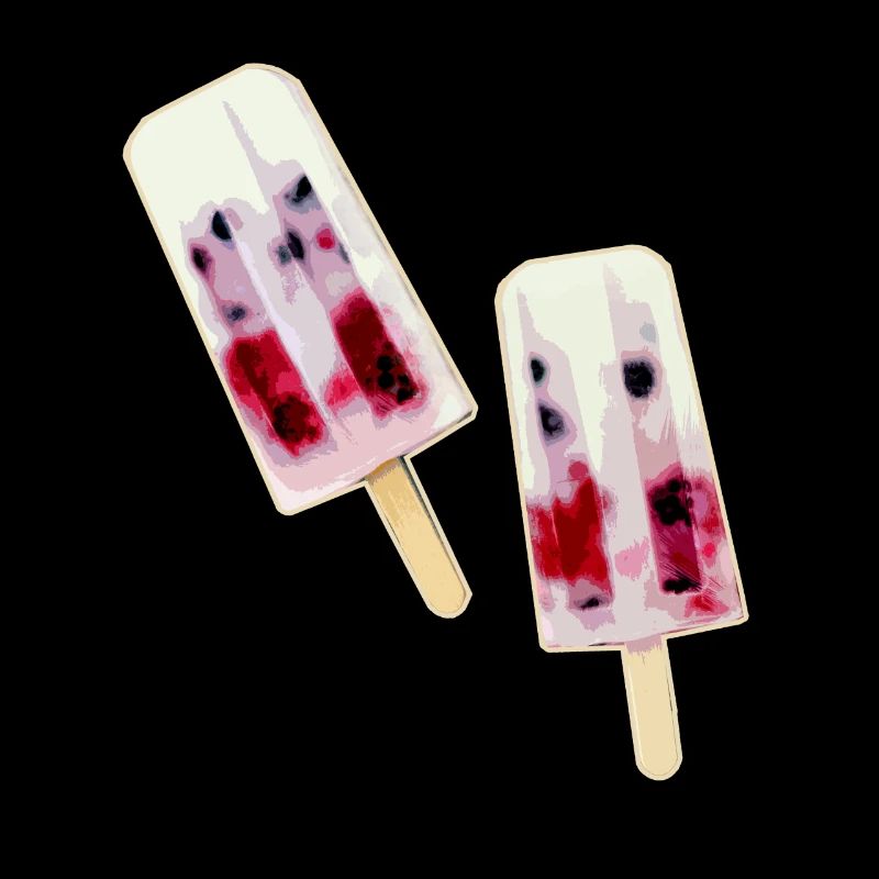 glace glacée sur le style, glace à l’eau, crème glacée colorée, été