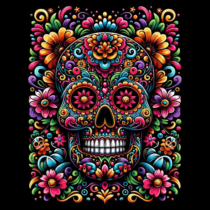 Dia de Los Muertos Sugar Skull Halloween