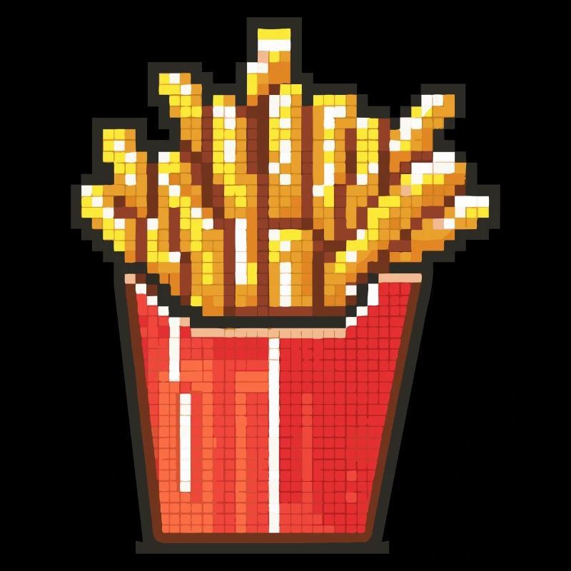 Icône pixel des frites Français
