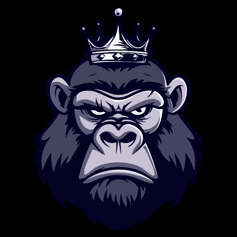 Gorilla Kopf Krone