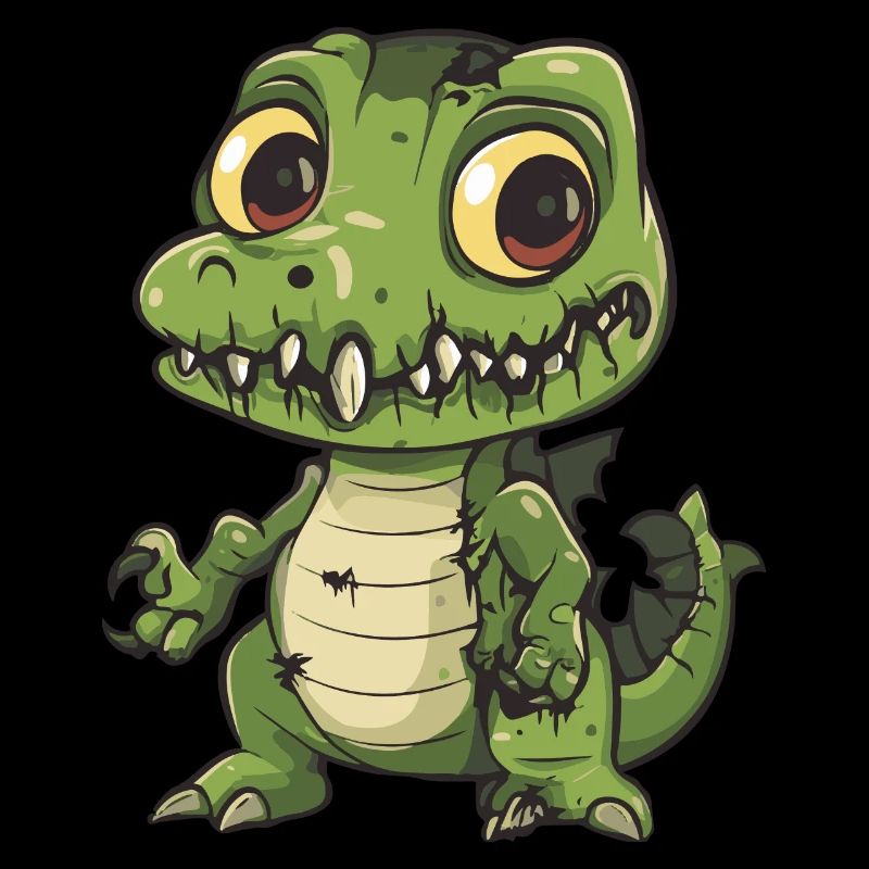 Alligator Halloween Comic Funny