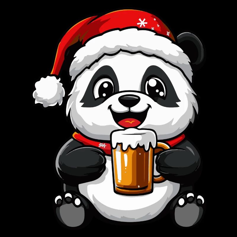 Panda Bière Noël