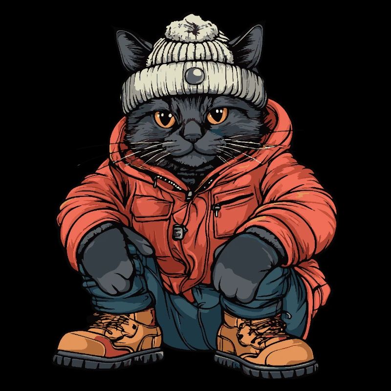 Cat Funny Winter