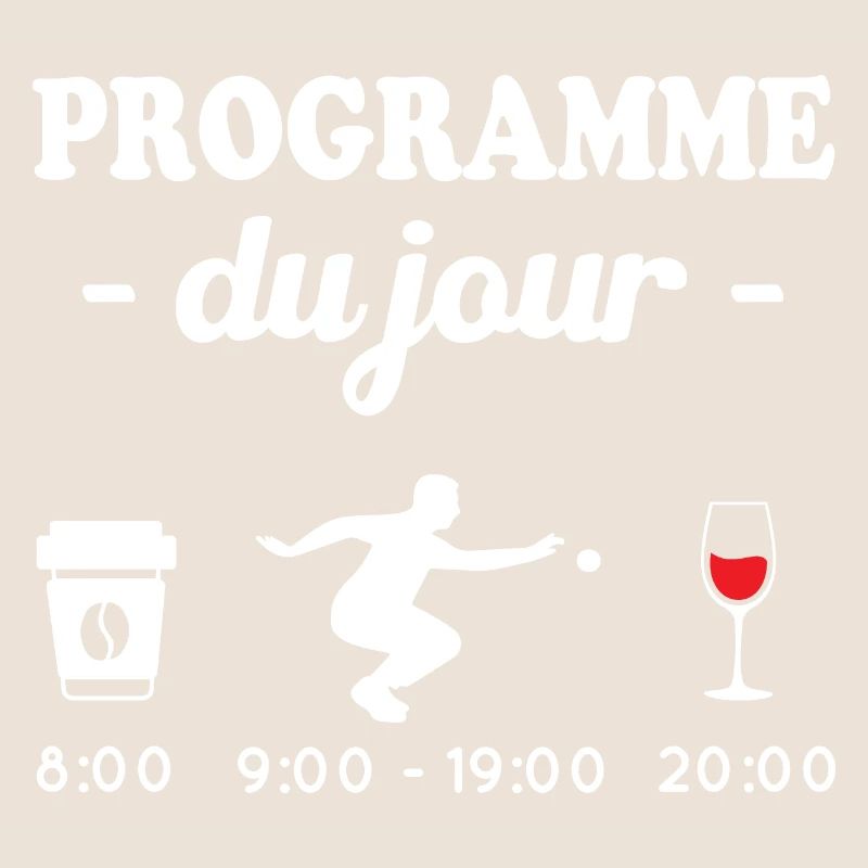 Pétanque le programme, Programme du jour pétanque