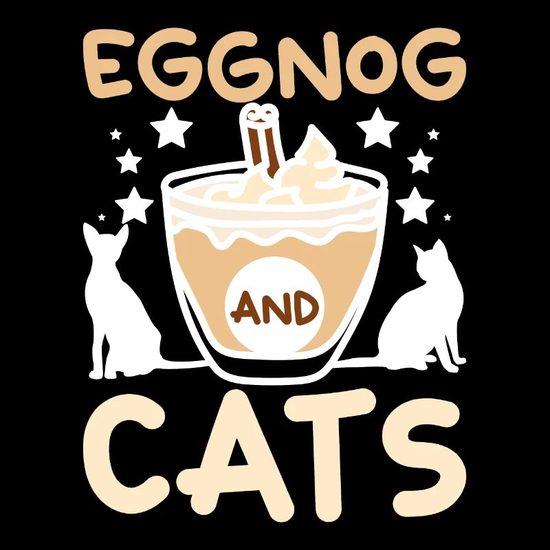 Propriétaire de chat Amant de Noël, Eggnot et chats