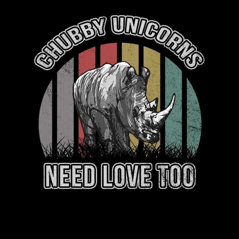 Chubby Unicorns Need Love Too Rainbow