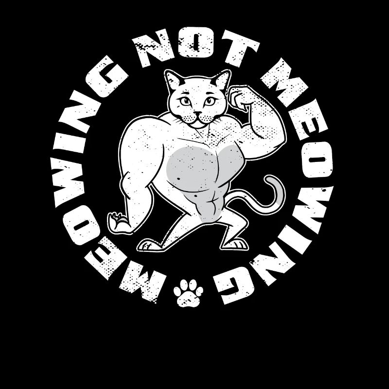 Miauler Pas Miauler Drôle Chat Meme Mâchoire