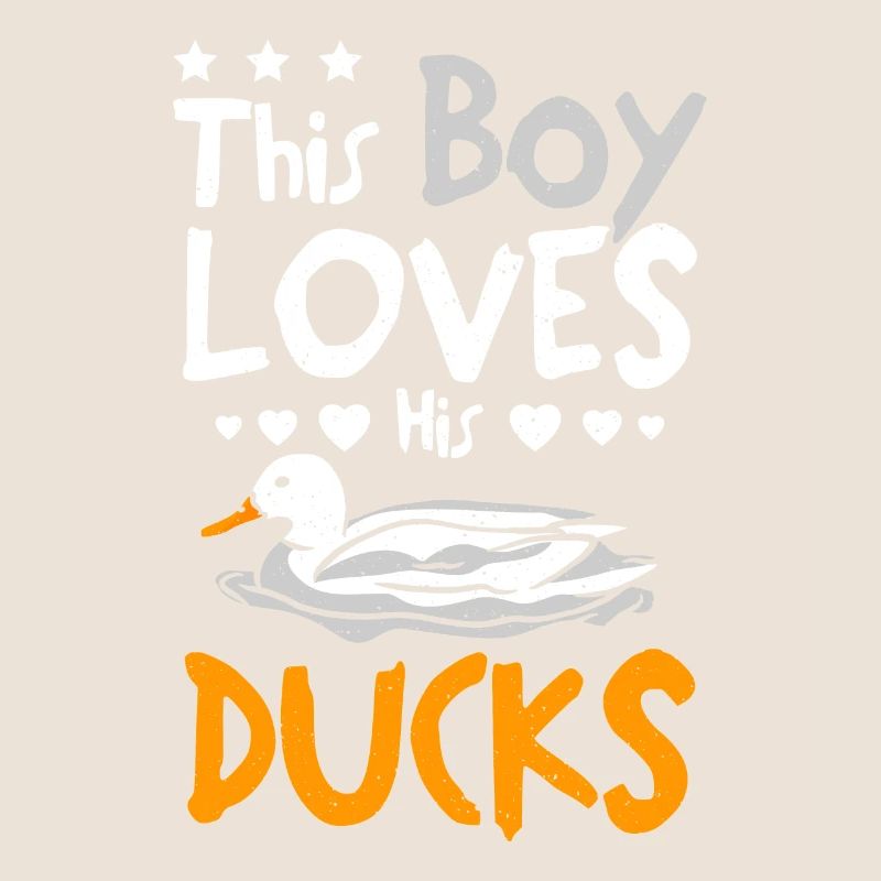 Ce garçon aime ses canards pékinois de compagnie