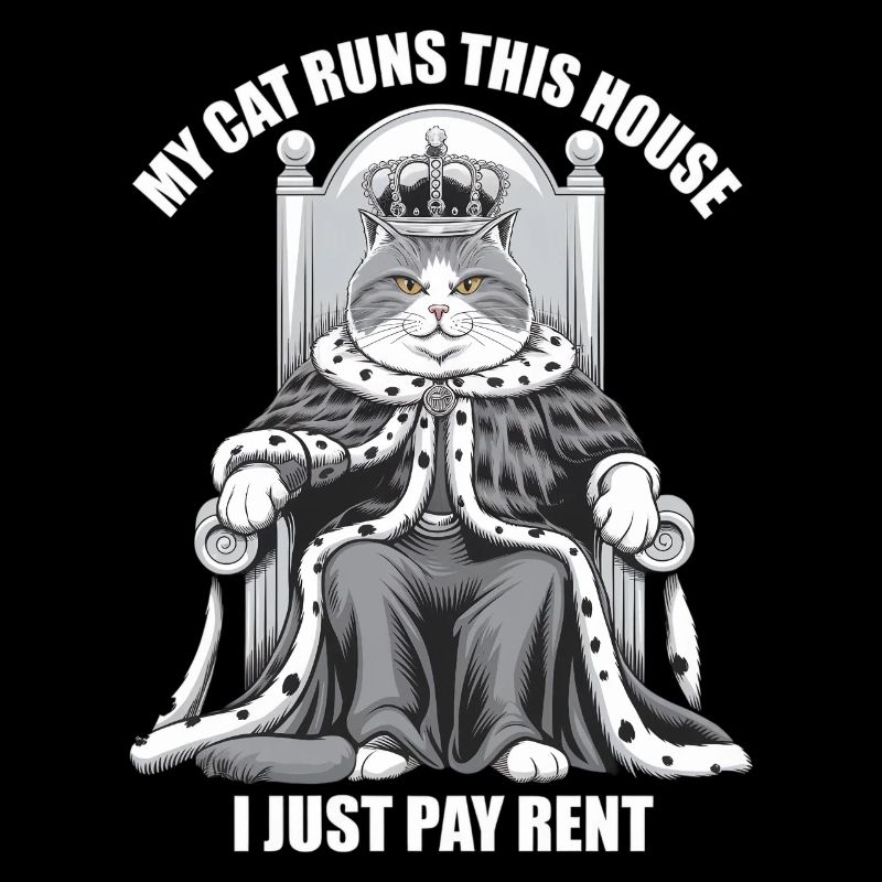 Mon chat dirige cette maison Je ne paie que le loyer monarque