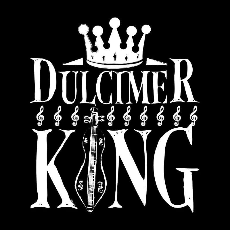 Hommes Garçon Jouer Dulcimer King