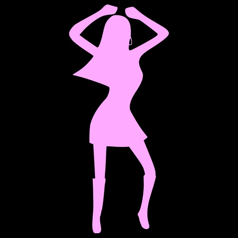Femme fêtarde rose