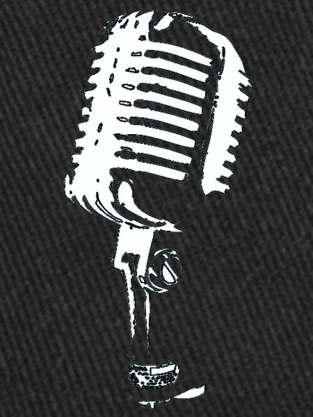 microphone musique noir et blanc