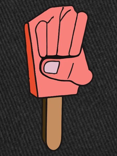 Fist symbol as popsicles