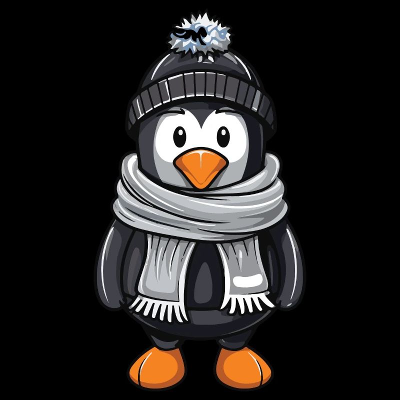 Bande dessinée d’hiver pingouin