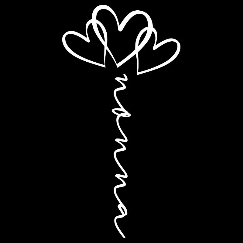 Nonna écriture coeur fleur