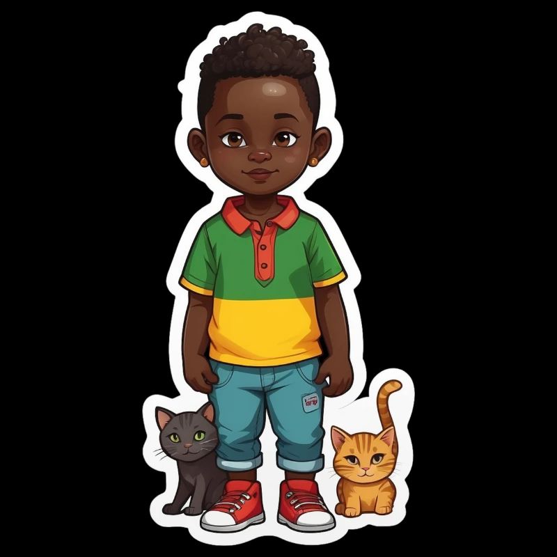 Kind Katze liebhaben Geschenkidee