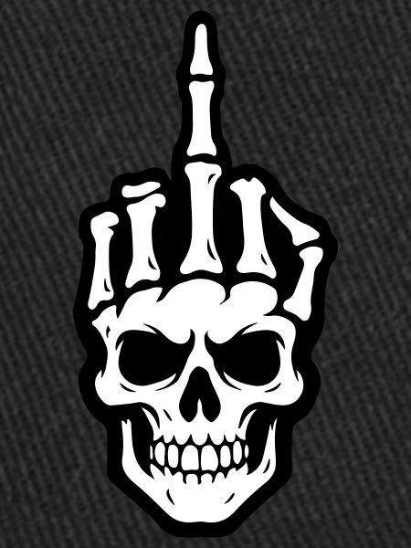 Skeleton middle finger
